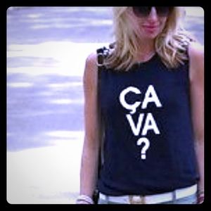 Navy blue and white Jcrew collection tank